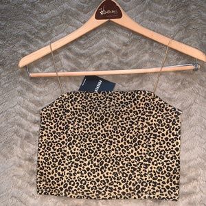 Juniors cheetah crop top